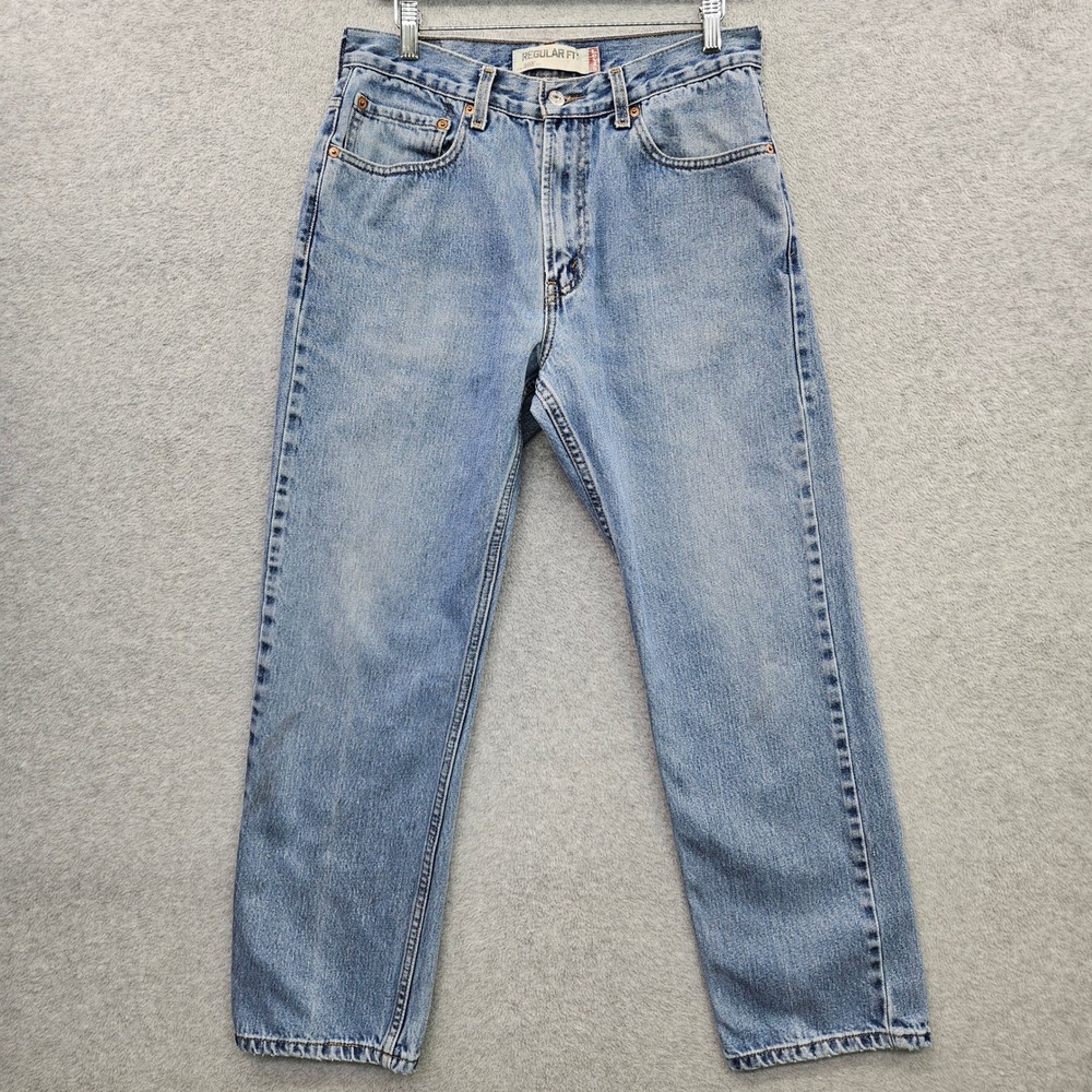 Levis 505 Regular Fit Dadcore Light Wash Jeans Men 33x30 FIT 31x28.5 100% Cotton